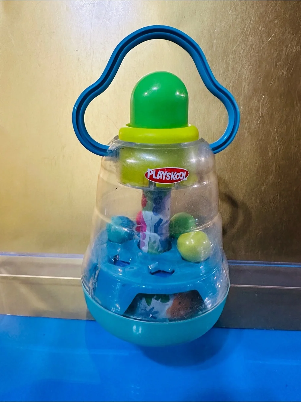 PLAYSKOOL Vintage 90’s Busy Tumble Spinning Balls Baby Push Popper Toy